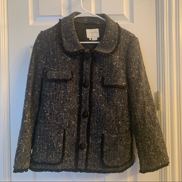 Kate Spade tweed blazer jacket size 10